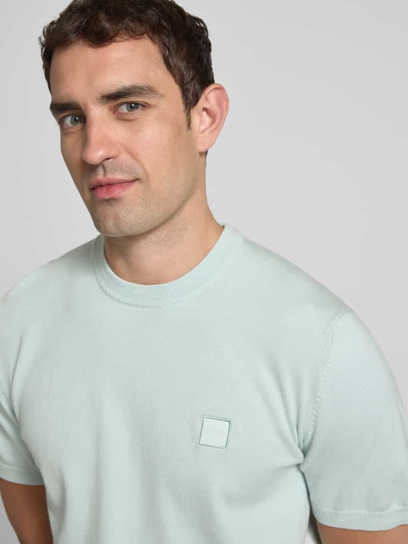 Boss Orange T-shirt met labelbadge model 'Kanache'