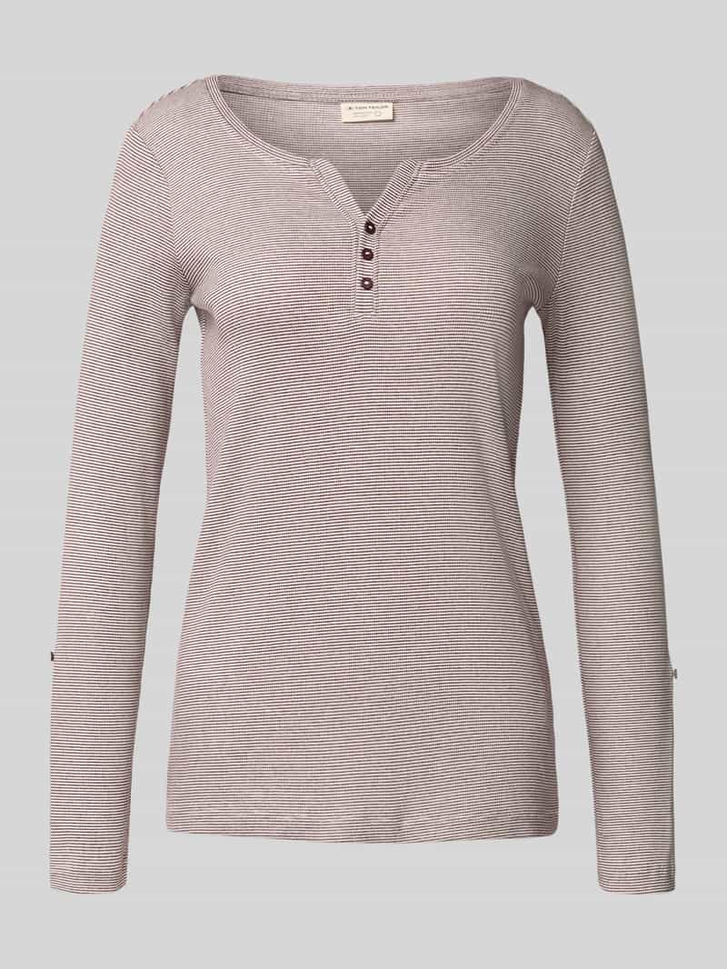 Tom Tailor Regular fit shirt met lange mouwen van katoenmix