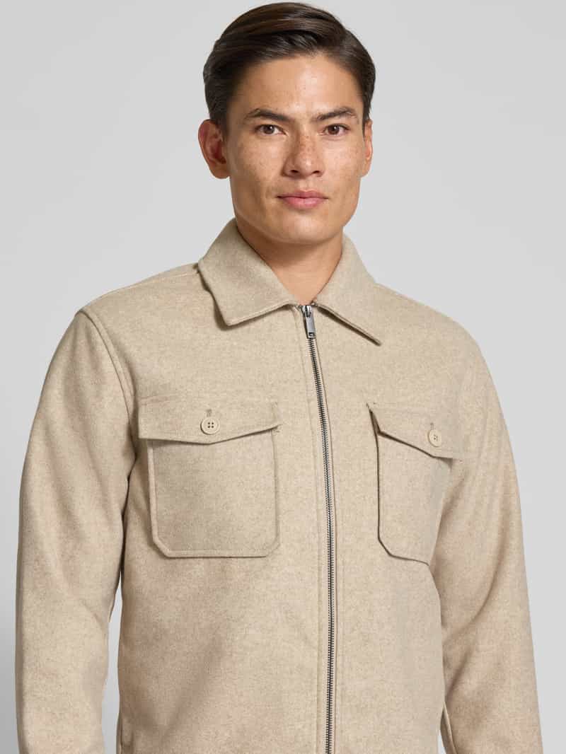 MCNEAL Regular fit overhemdjack met kentkraag