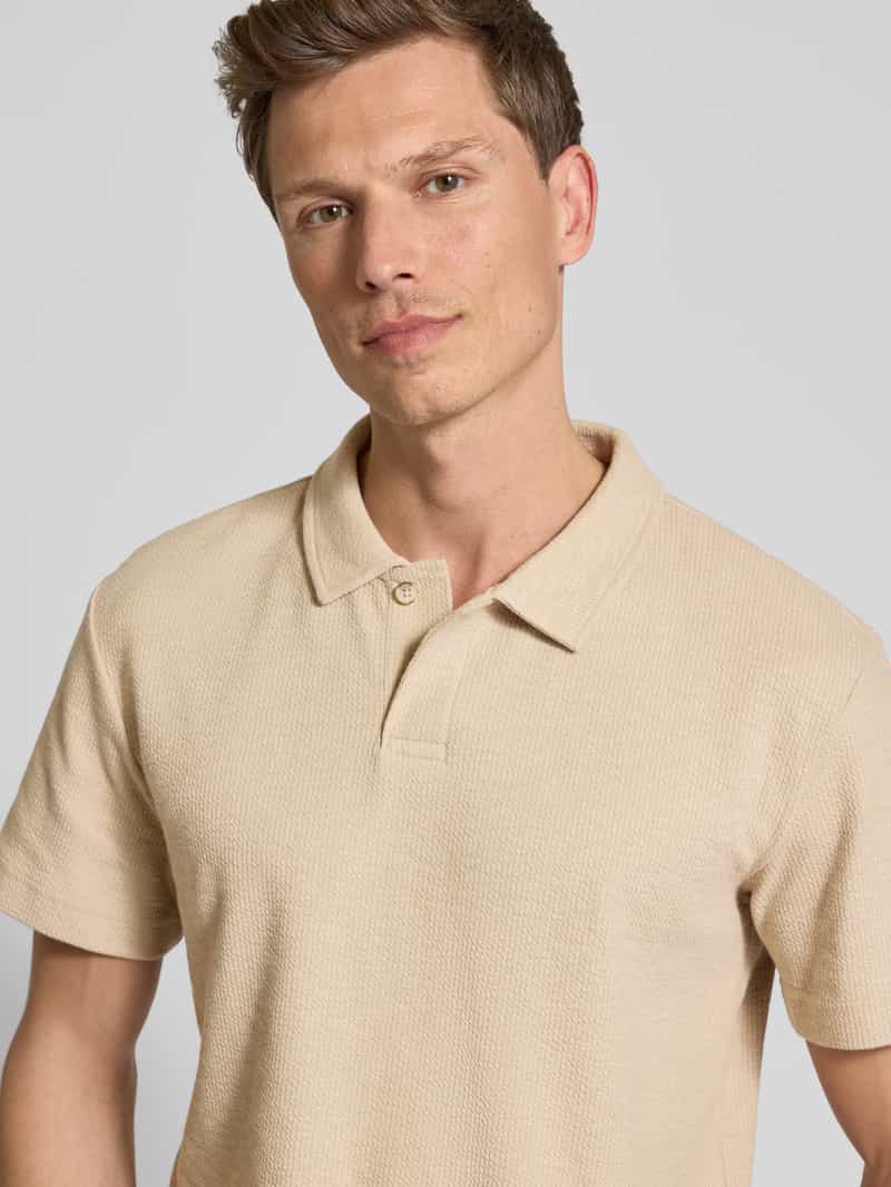 Tom Tailor Regular fit geribd poloshirt met stretch
