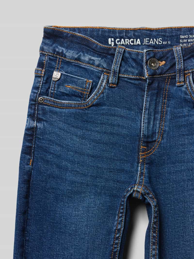 Garcia Slim fit jeans met labelpatch model 'TAVIO'