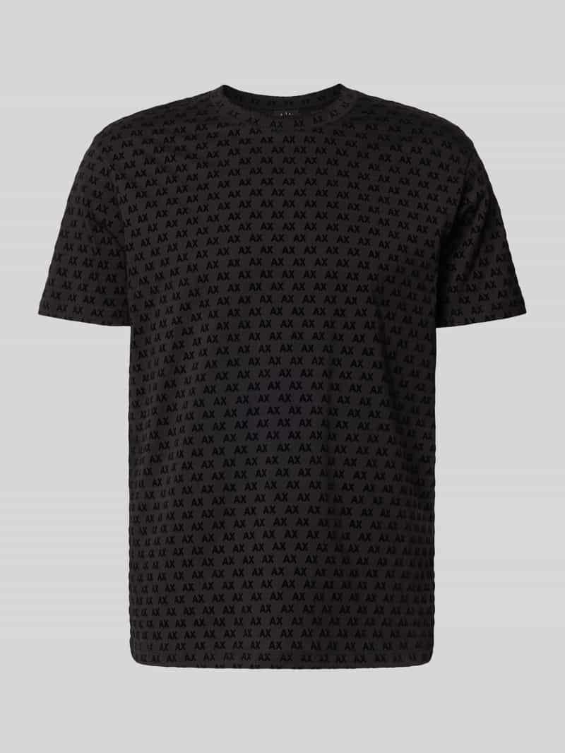 Armani Exchange Regular Fit T-Shirt mit Allover-Print in Black, Größe XXL 2093916XXL