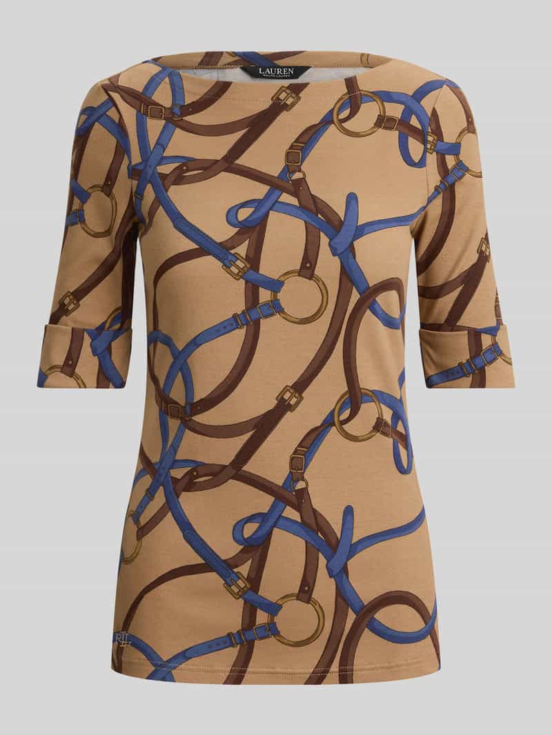 Slim fit t-shirt van katoenmix