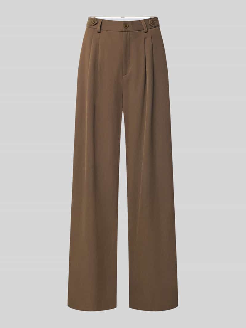 wide fit broek met viscose, model 'Stacy'
