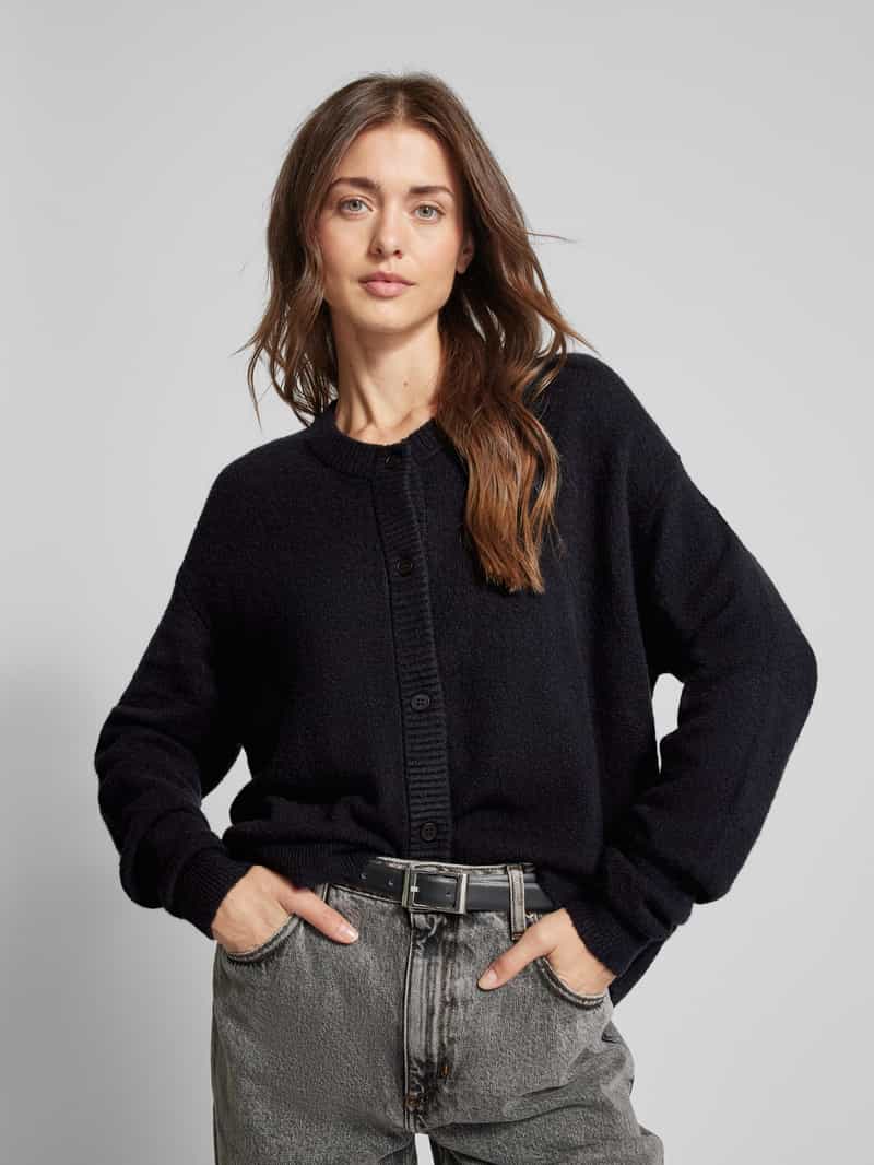 American vintage Oversized gebreid jack met knoopsluiting model 'DAMSVILLE'