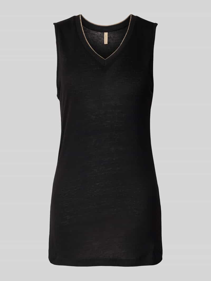 Soyaconcept Linnen top met V-hals model 'EMEL'