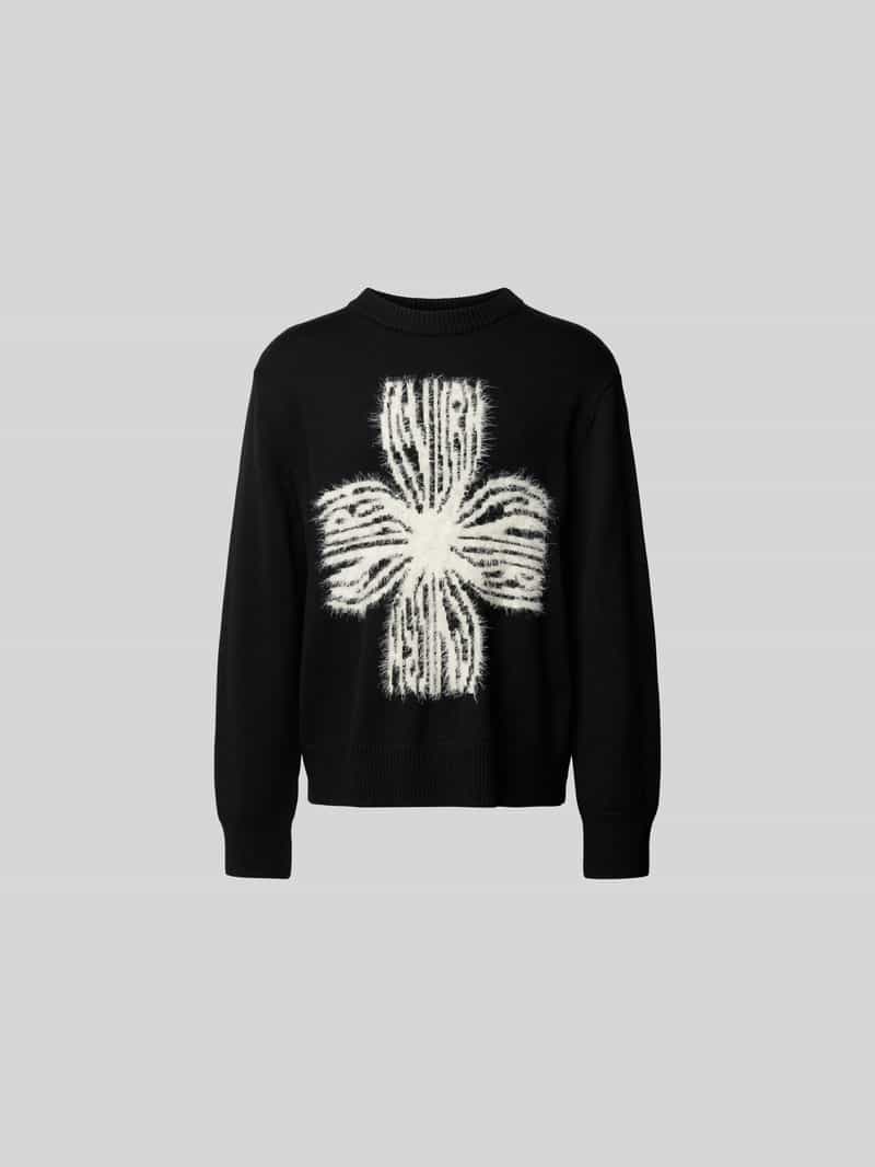 Pullover met geribde boorden