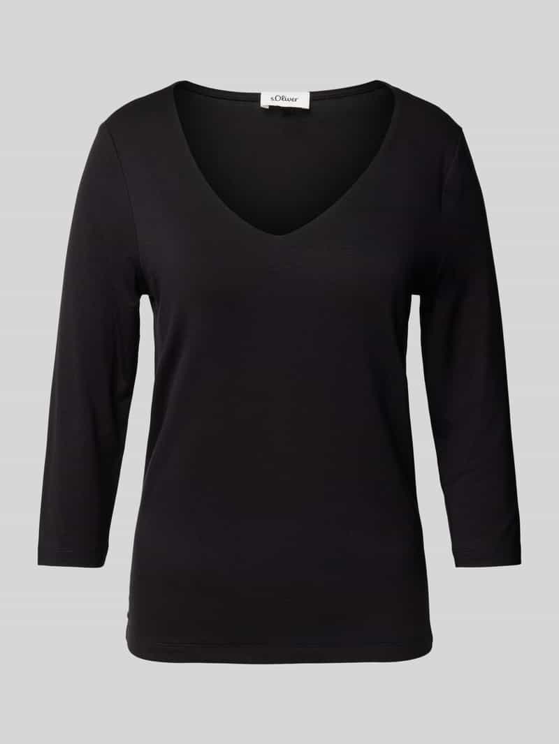 s.Oliver RED LABEL Regular fit shirt met lange mouwen in mix van lyocell en elastaan