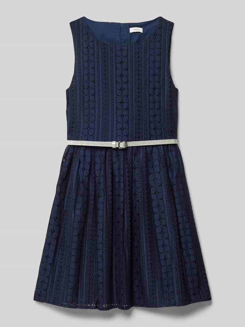 s.Oliver RED LABEL Getailleerde cocktailjurk met structuurmotief
