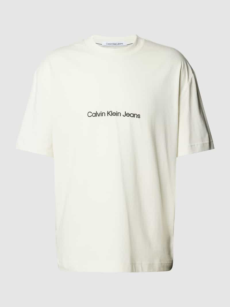 Calvin Klein Jeans T-shirt met labelprint model 'SQUARE FREQUENCY'