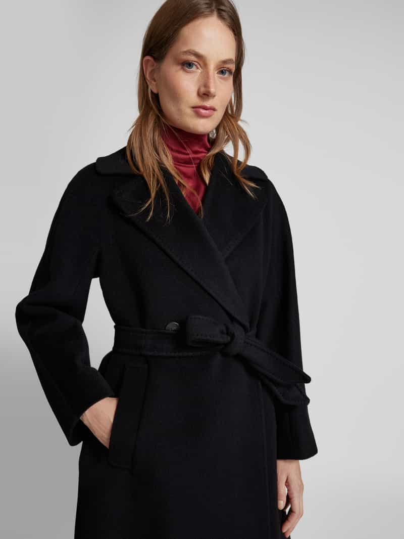 Weekend Max Mara Lange jas met platte kraag model 'RESINA'
