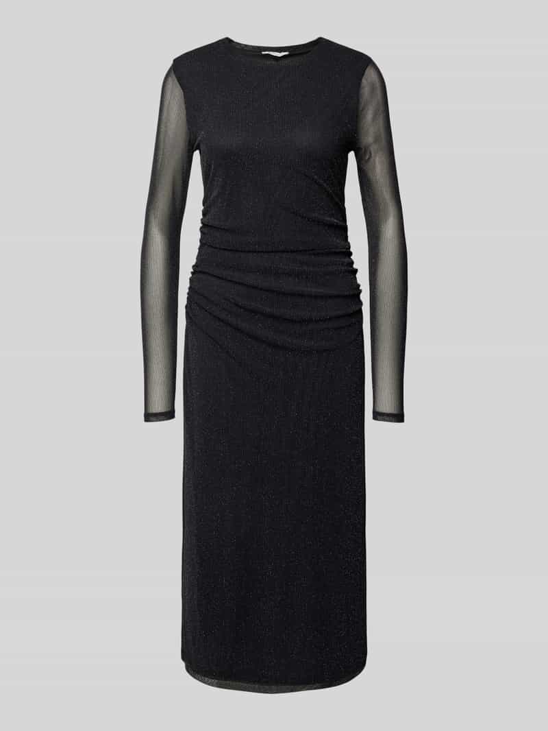 Tom Tailor Denim Nauwsluitende midi jurk van mesh met glitterdetails