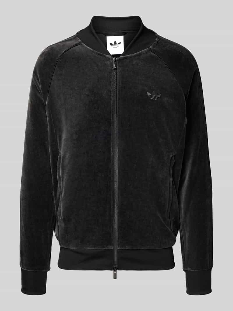 adidas Originals Sweatjack met labelstitching en tweewegsritssluiting