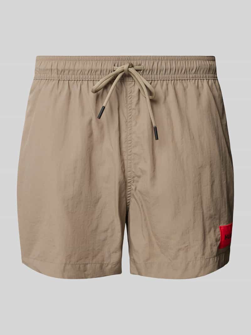 HUGO Regular fit zwembroek met labelpatch model 'DOMINICA'