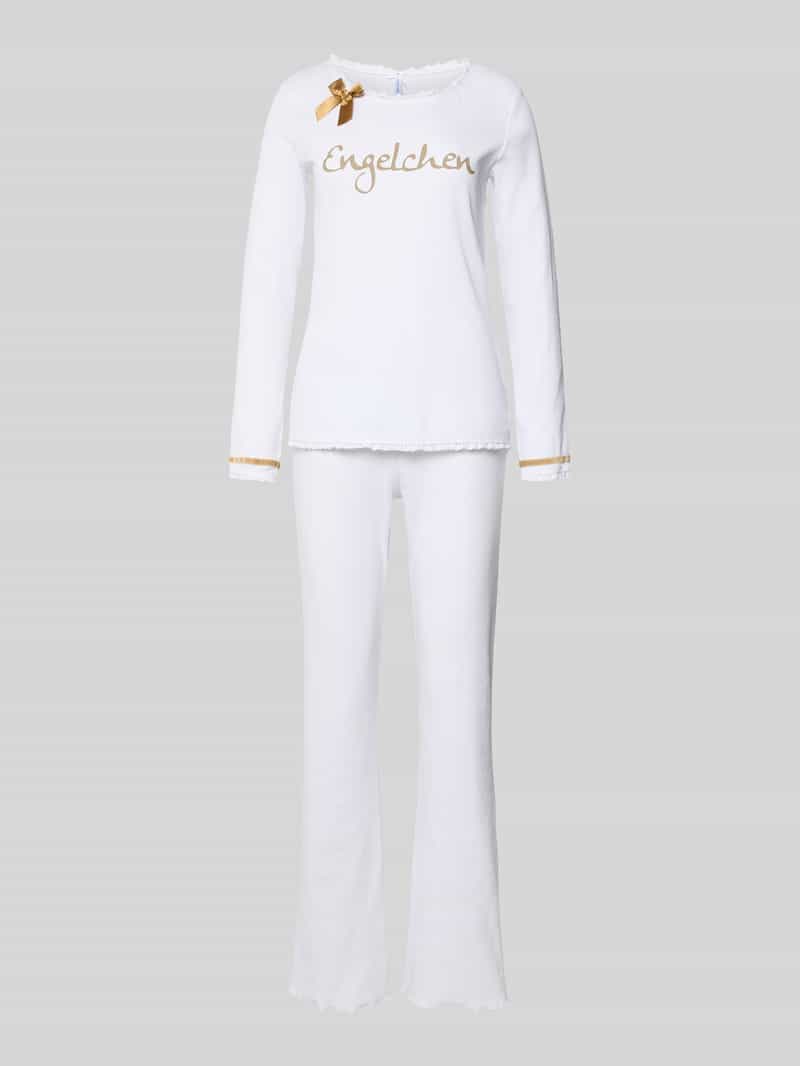 LOUIS & LOUISA Regular fit pyjama met sierstrik model 'Engelchen'