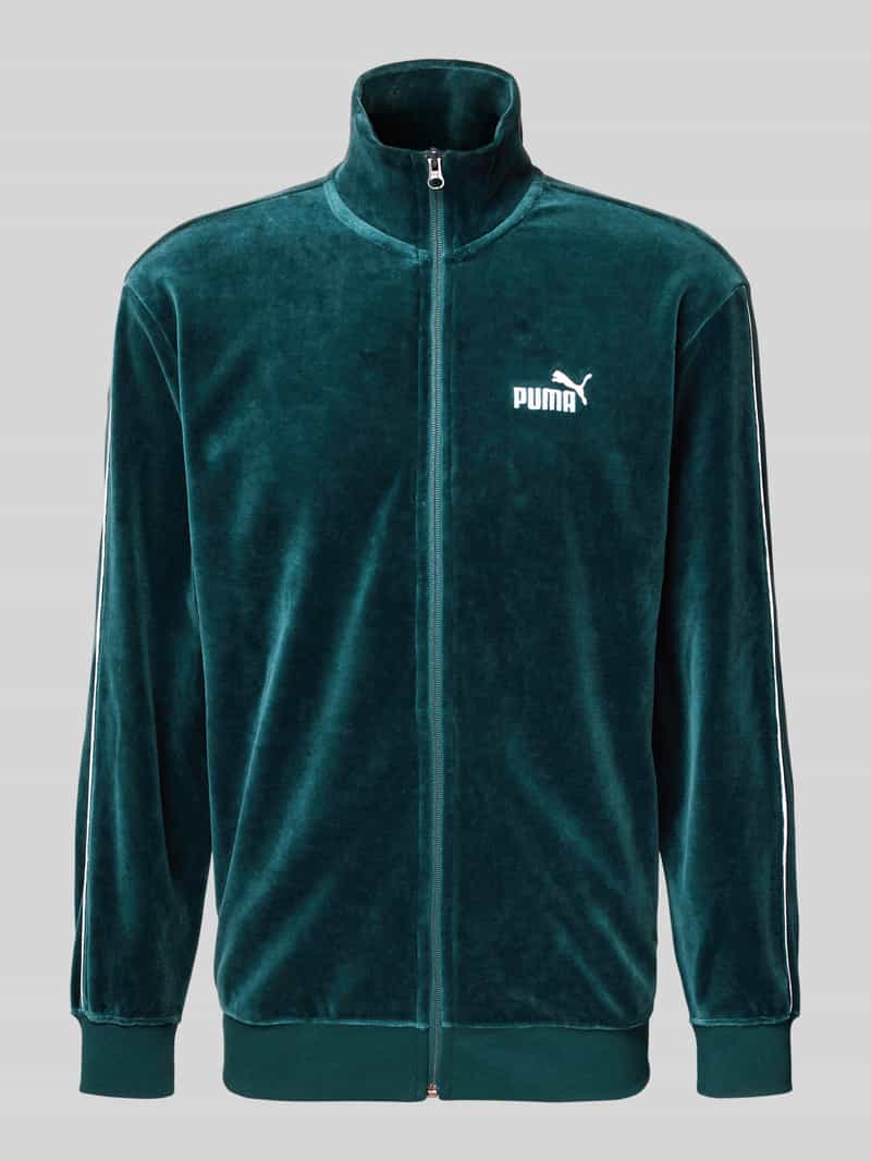 PUMA PERFORMANCE Sweatjack van suède met labelstitching