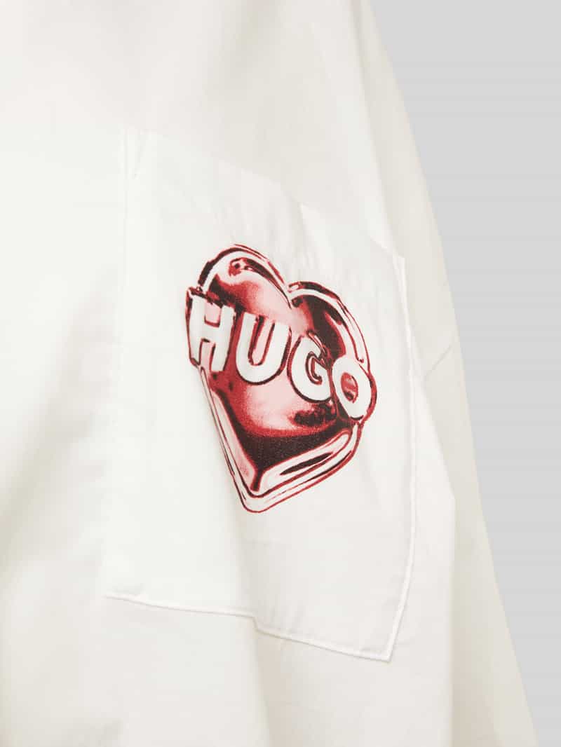 HUGO Nachthemd met labelprint model 'VALENTINA'
