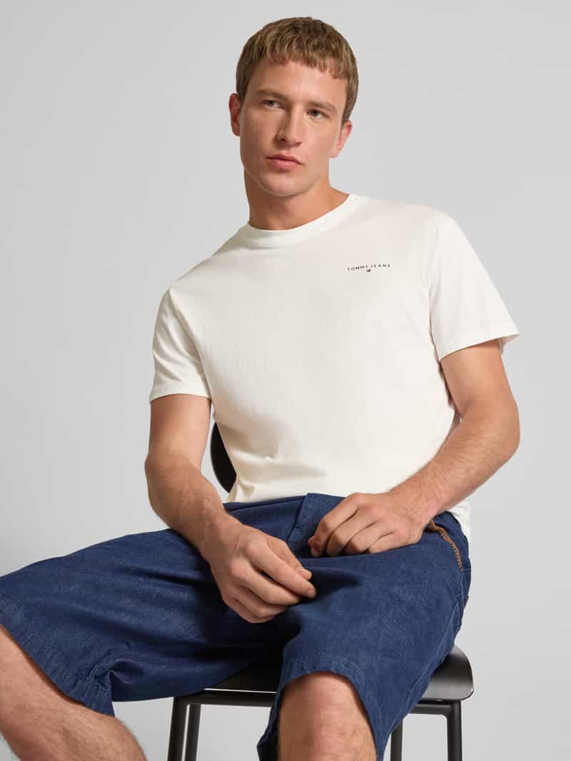 Tommy Jeans Slim fit T-shirt van puur katoen
