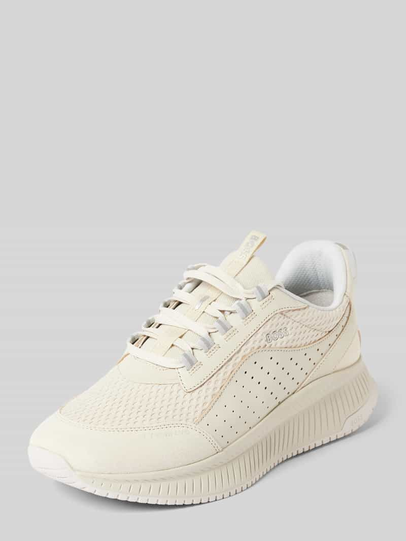 Boss Leren sneakers met labeldetails