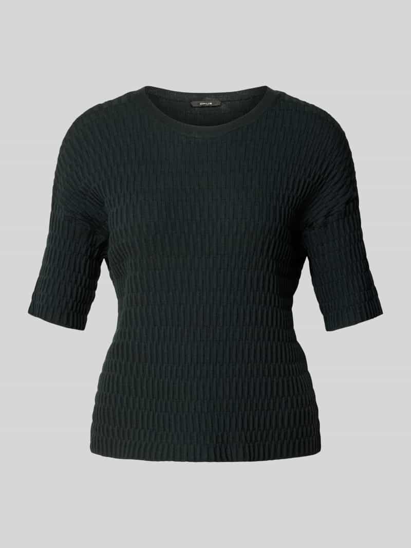Opus T-shirt met structuurmotief model 'Pinu'