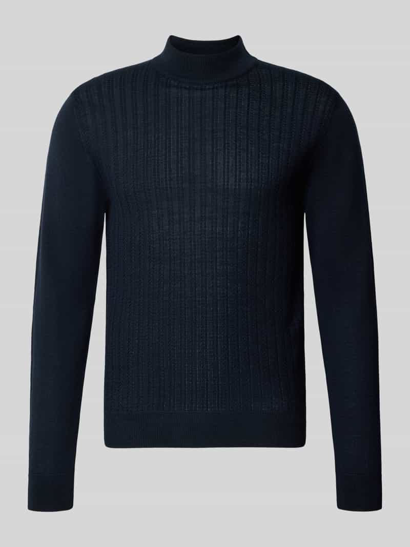 Manuel Ritz Pullover van wol met structuurbreisel