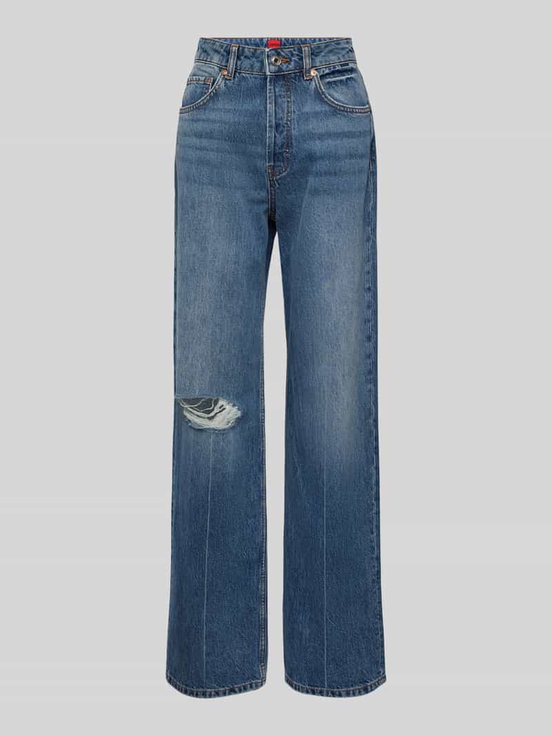 HUGO Flared jeans in destroyed-look