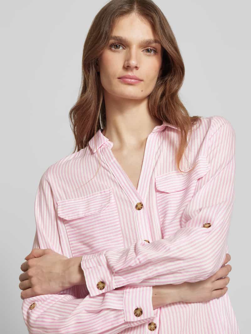 Vero Moda Regular fit overhemdblouse van pure viscose model 'BUMPY'