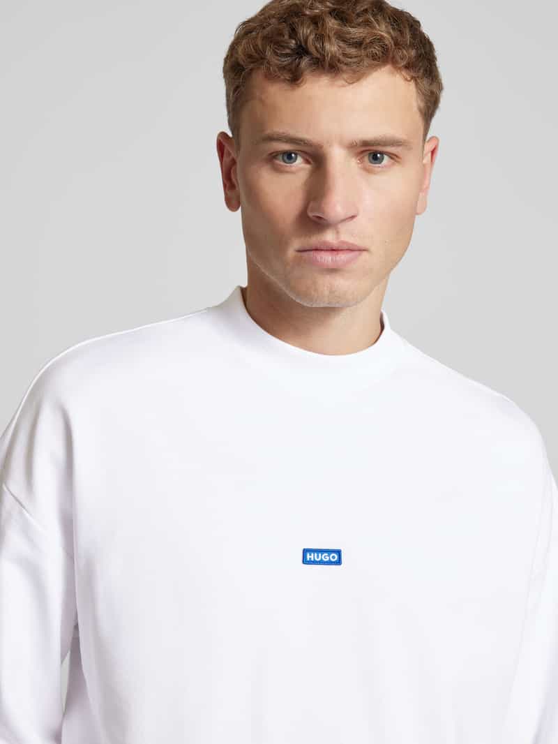Hugo Blue Sweatshirt met opstaande kraag model 'Nedro'