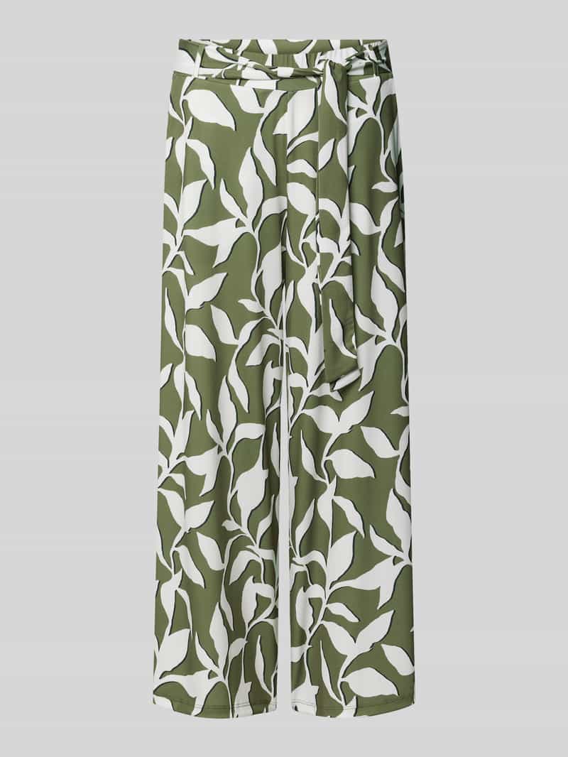 MORE & MORE Wide leg stoffen broek met strikceintuur
