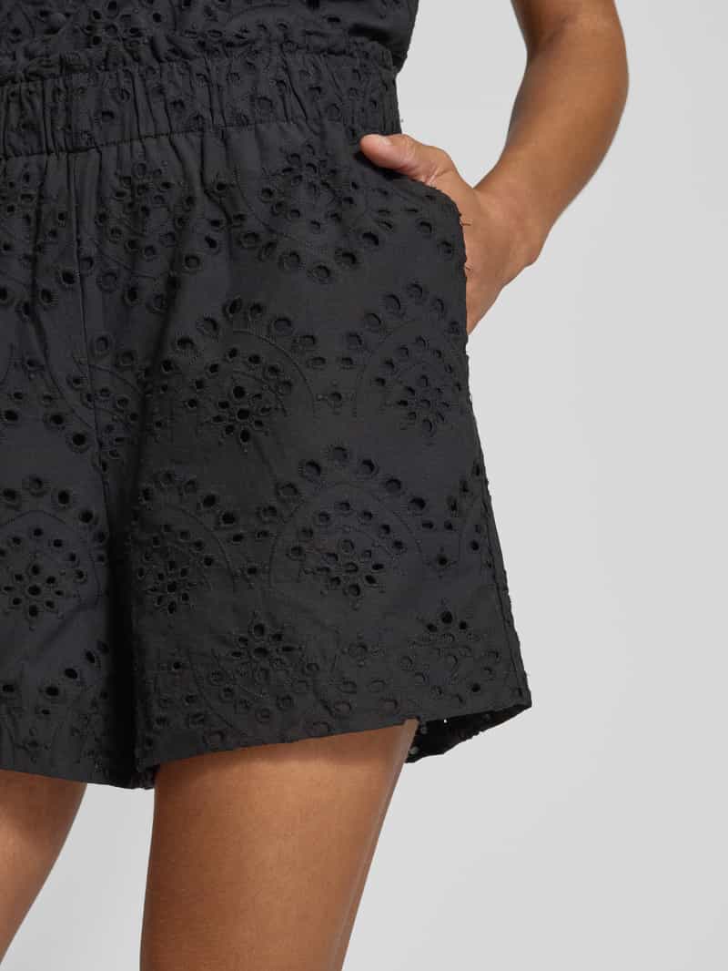 Pieces Regular fit korte broek van puur katoen model 'VILDE