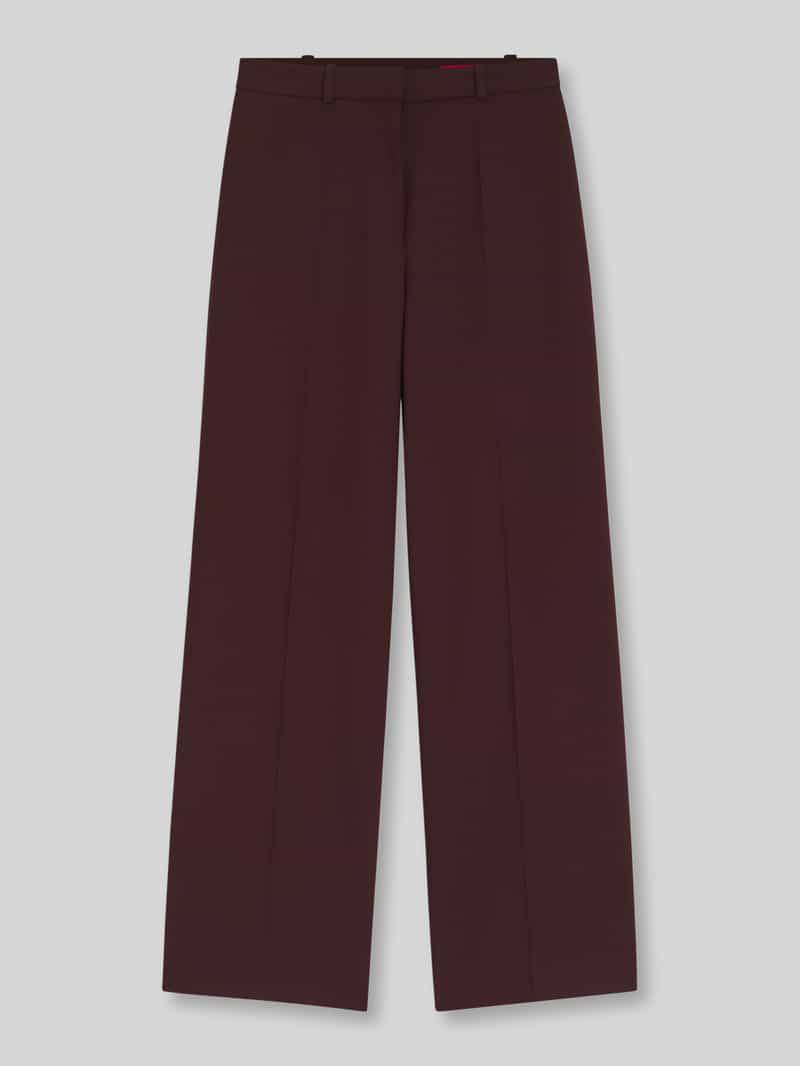 HUGO Stoffen broek met persplooien