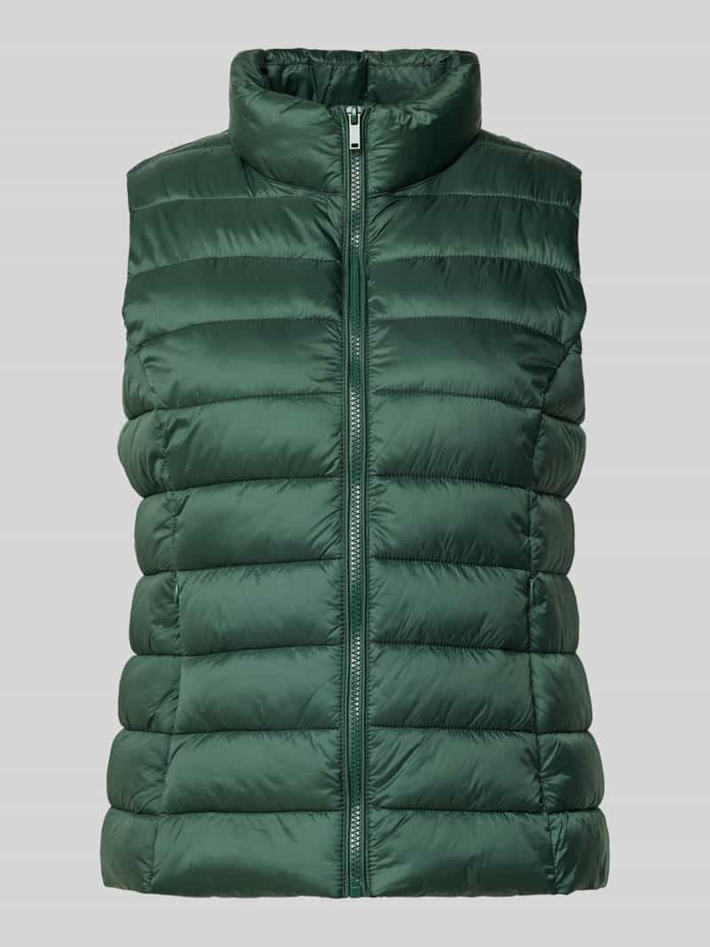 Jake*s Casual Gilet met opstaande kraag en ritszakken