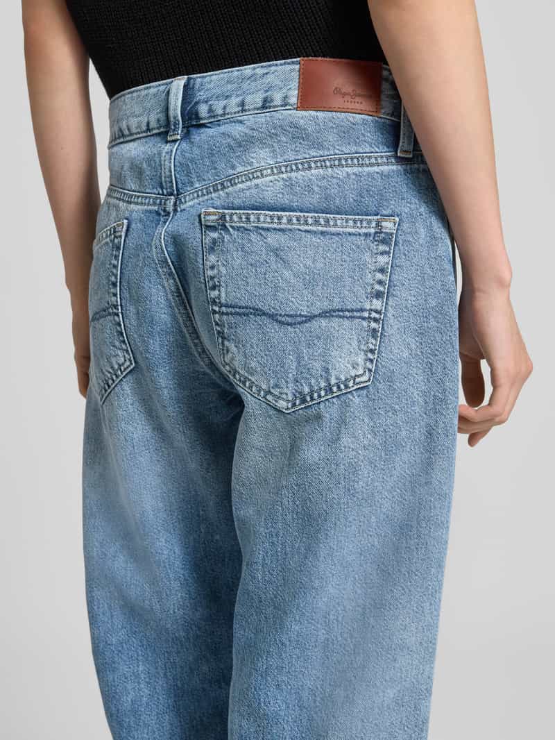 Pepe Jeans Low rise jeans van een mix van katoen en lyocell model 'NICKY'