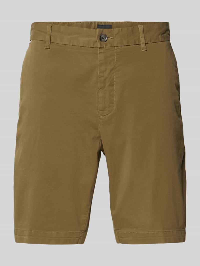 Boss Slim fit korte broek met riemlussen model 'Slice'