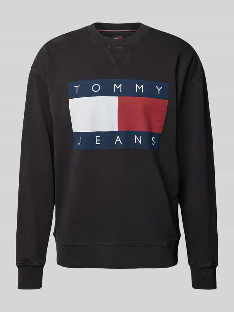 Tommy Jeans Relaxed fit sweatshirt met labelprint
