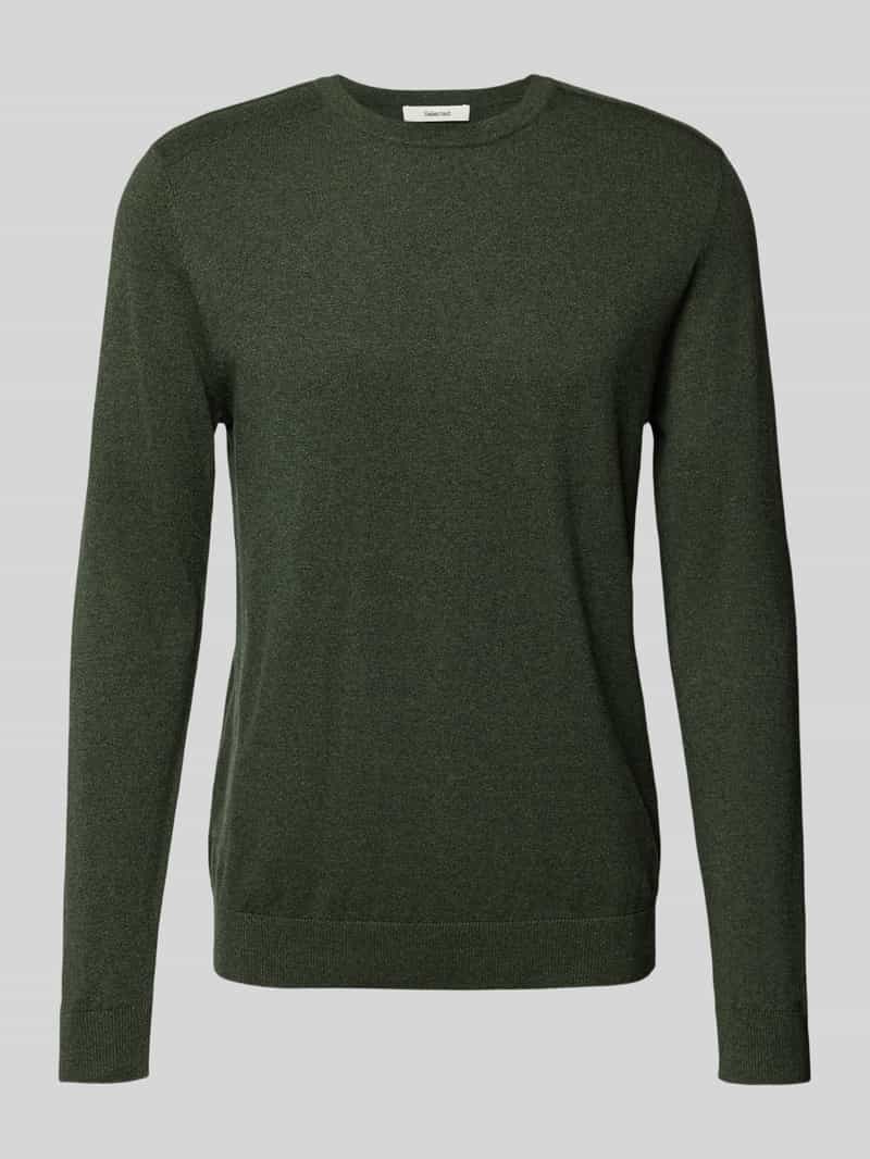 SELECTED HOMME Gebreide trui SLHBERG CREW NECK NOOS
