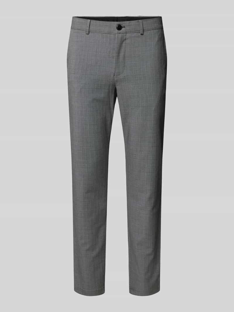 Selected Homme Slim fit stoffen broek met riemlussen, model 'ROBERT'