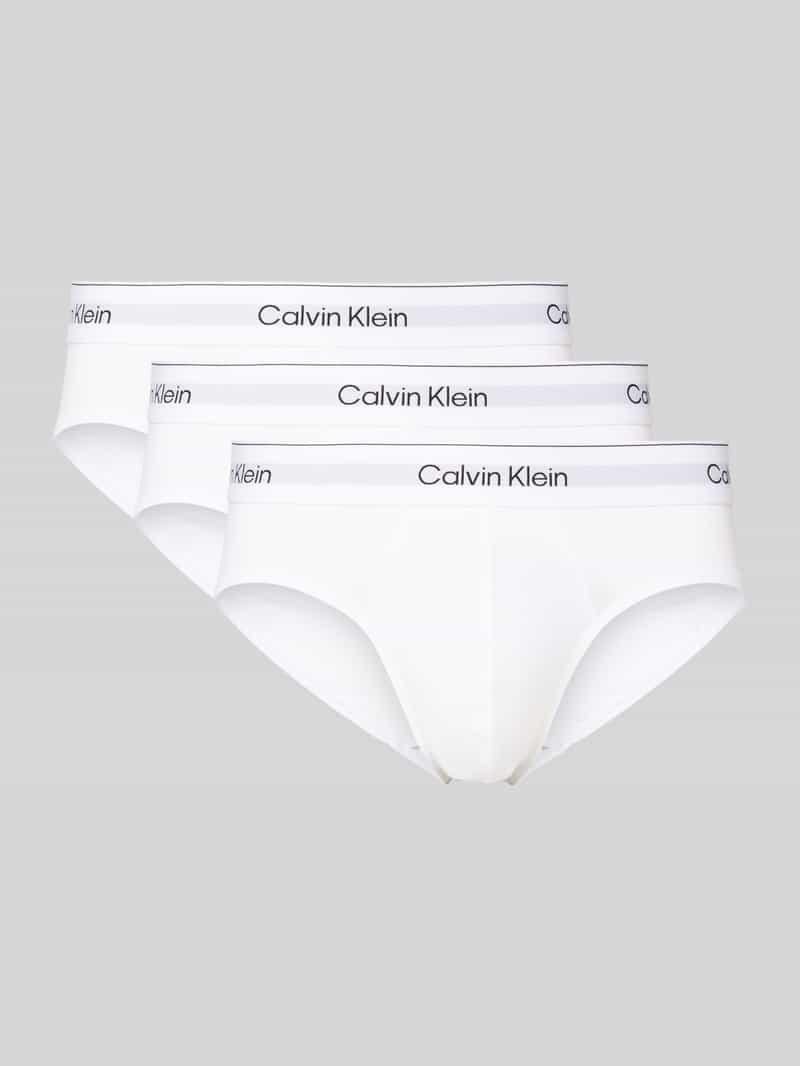 Calvin Klein Underwear Slip met elastische band met label in een set van 3 stuks