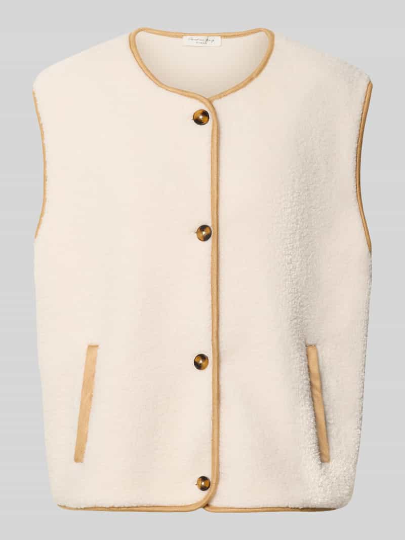 Christian Berg Woman relaxed fit bodywarmer met doorlopende knoopsluiting