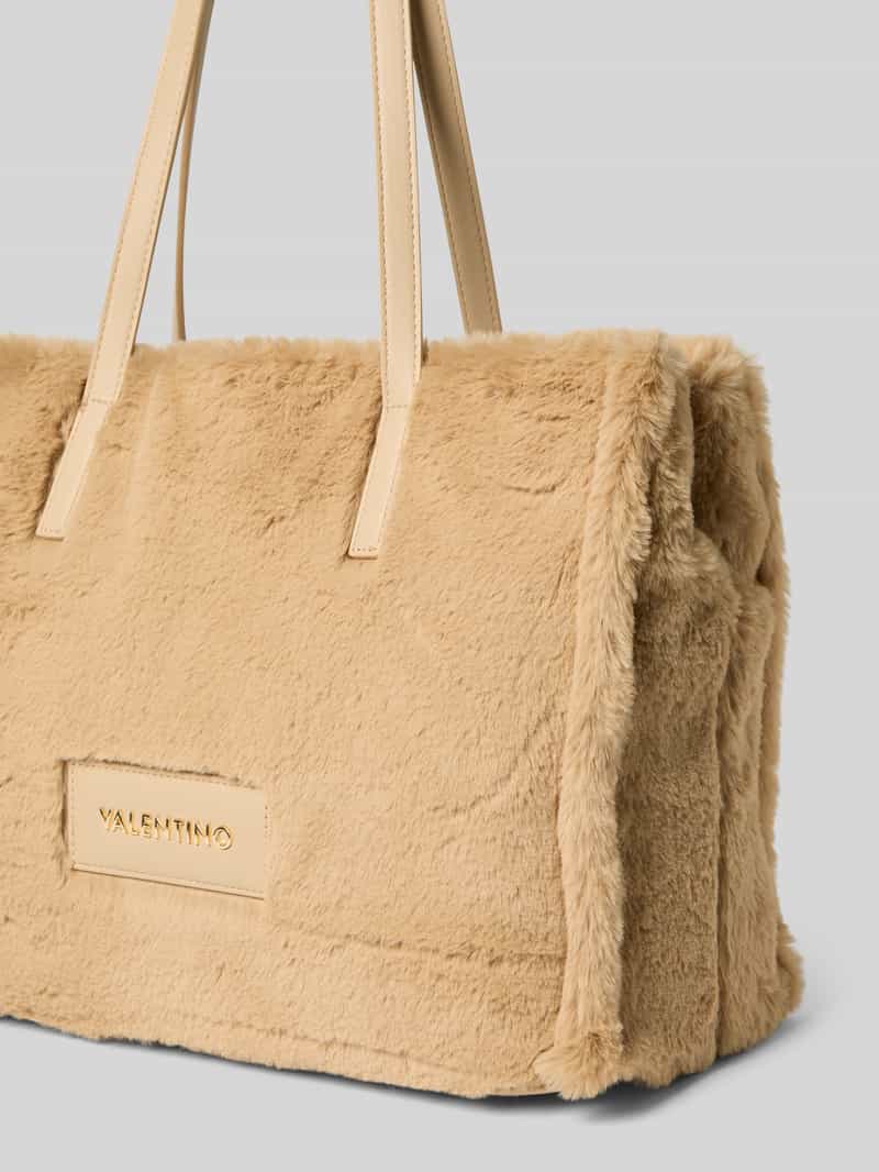 VALENTINO BAGS Shopper van imitatiebont met labeldetail model 'SPECIAL FADIA'