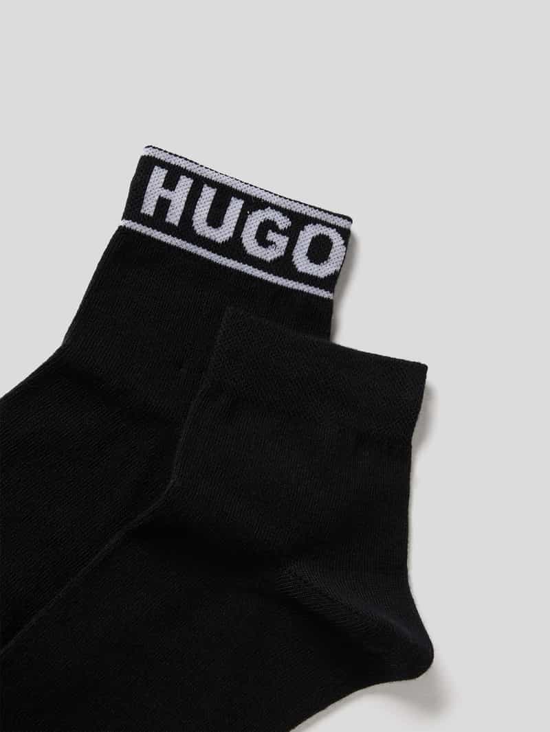 HUGO Sokken met labelprint in een set van 2 paar