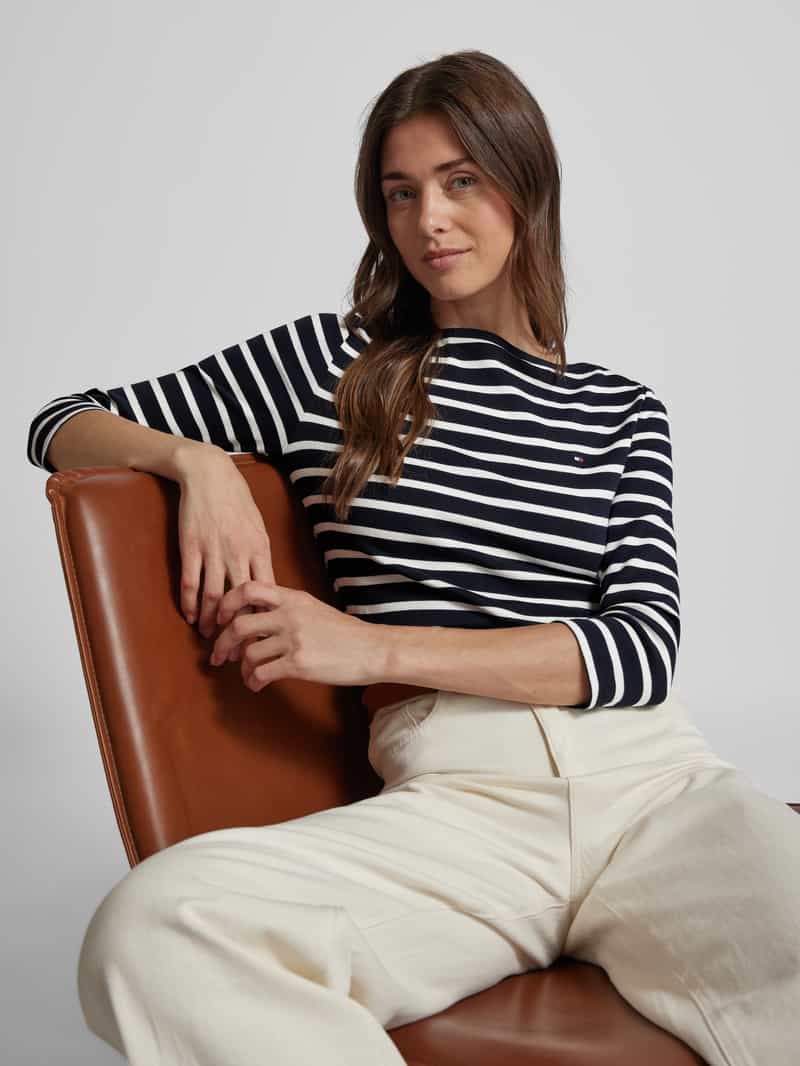 Tommy Hilfiger Shirt met lange mouwen en boothals model 'NEW CODY'
