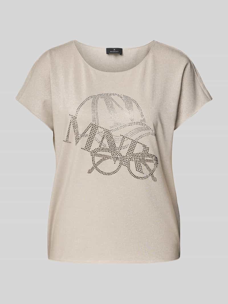 monari T-shirt met siersteentjes