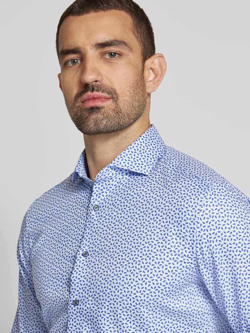 Eterna Slim fit zakelijk overhemd met kentkraag