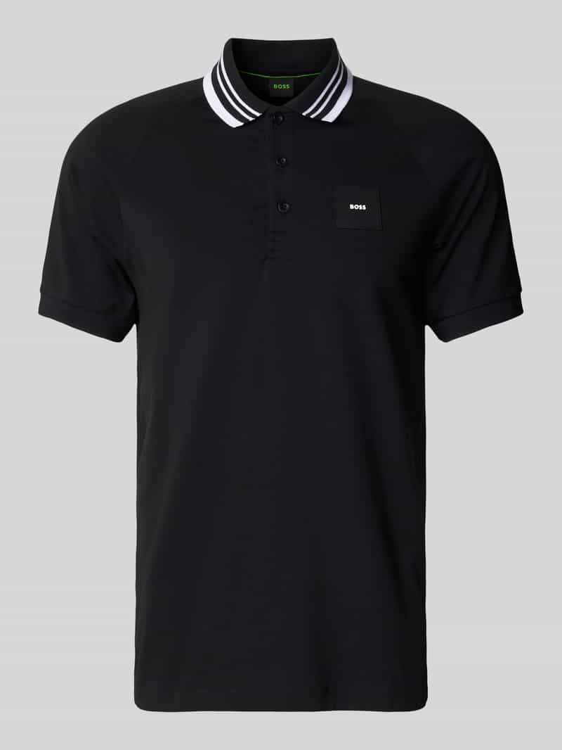 BOSS Green Regular fit poloshirt met labelbadge model 'Paddy'
