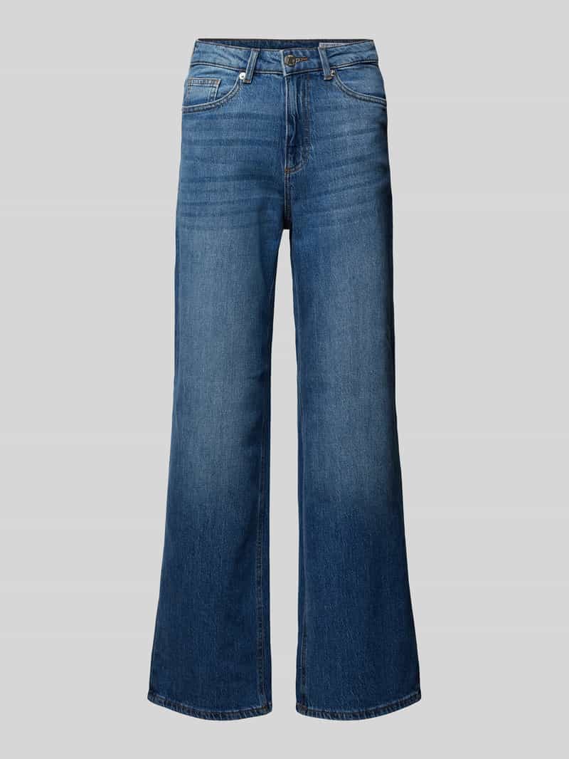 Flared jeans in effen design, model 'TESSA'