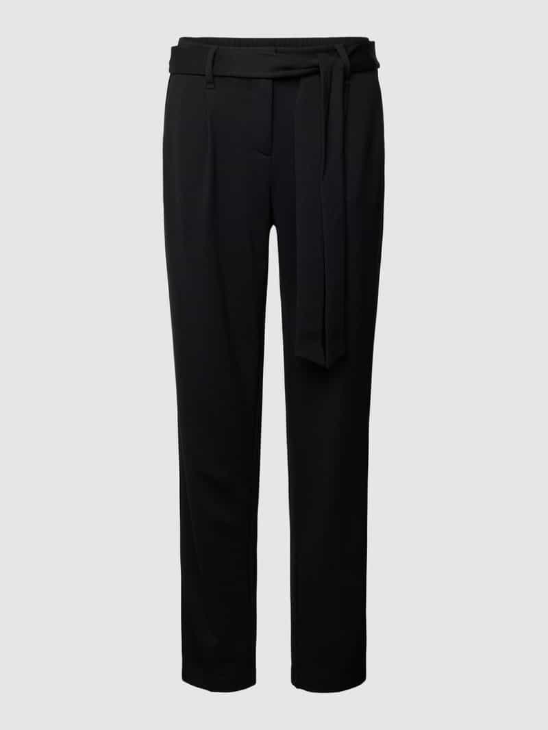 Zero Broek met strikceintuur in effen design