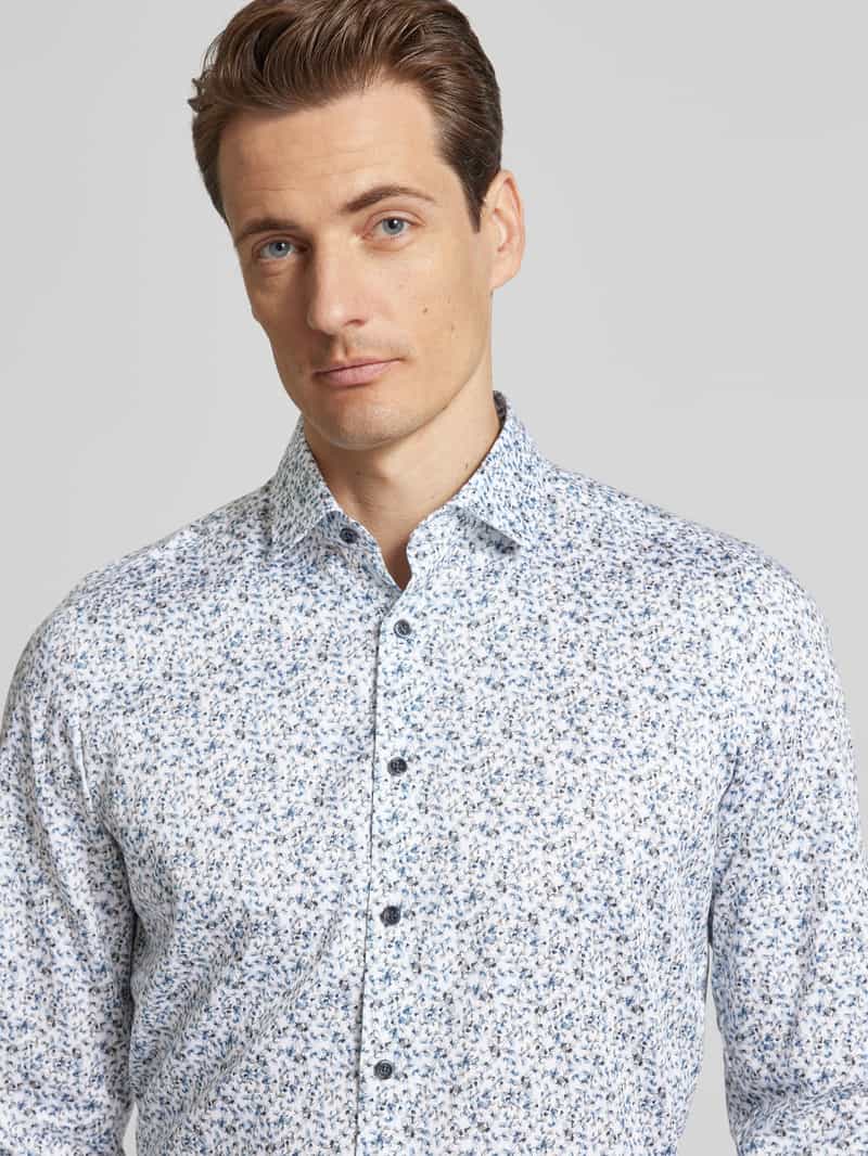 OLYMP Level Five Slim fit zakelijk overhemd met all-over motief