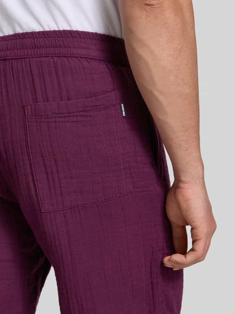 REVIEW Regular fit korte broek met elastische band