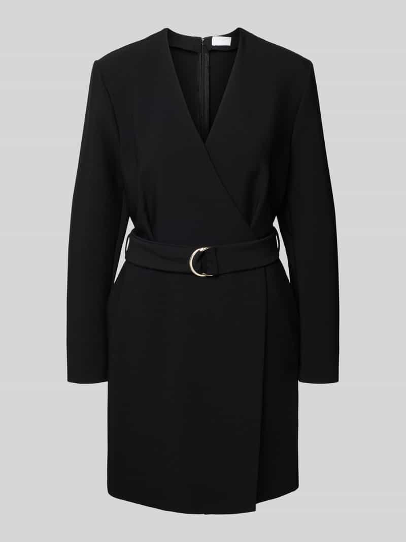 Jake*s Collection Wikkeljurk met riem en V-hals